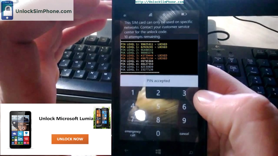 Microsoft lumia 550 unlock code free